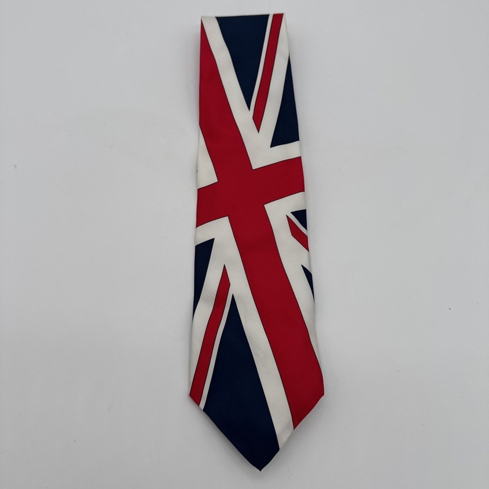 NEW British Flag Mens 100% Silk Neck Tie by Windsor Tie Rack 58"x4" Union Jack